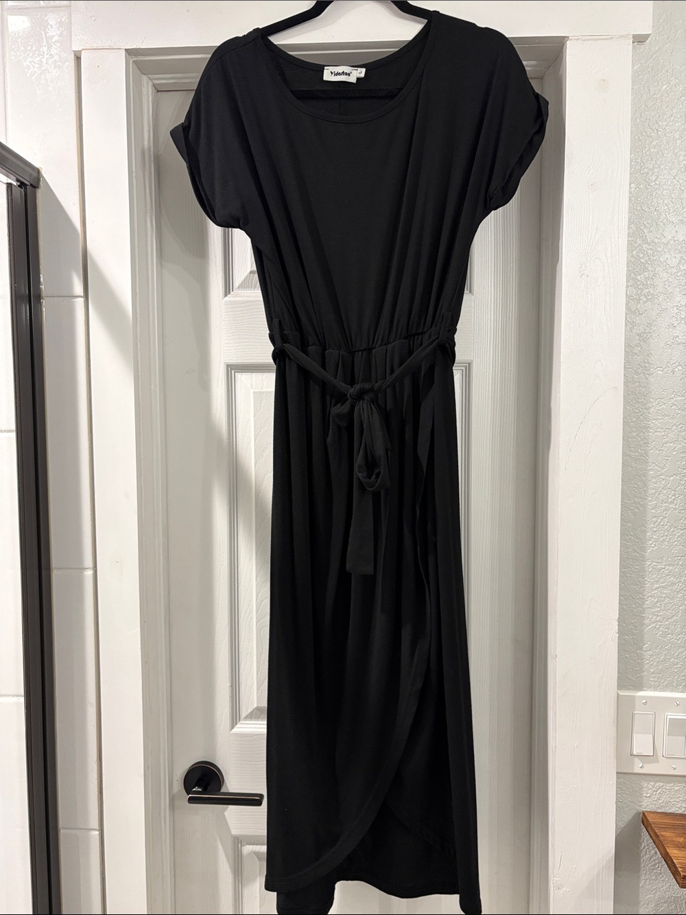Madewell Black Belted Maxi Dress